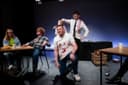 Picture of a performance in a room that looks like Avon Drama Studio