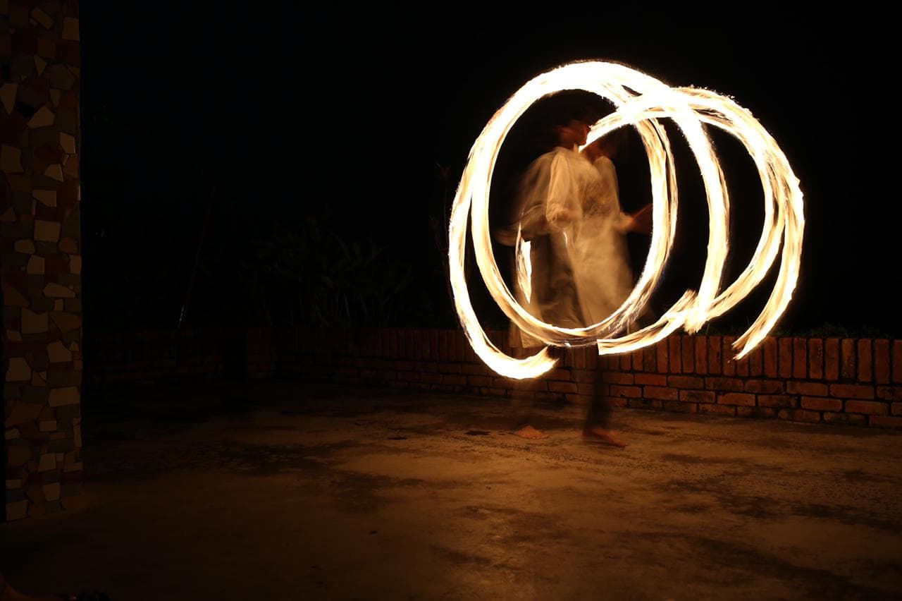 Fire spinning presentation image